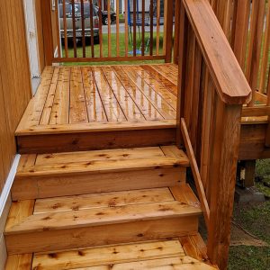 Custom cedar deck