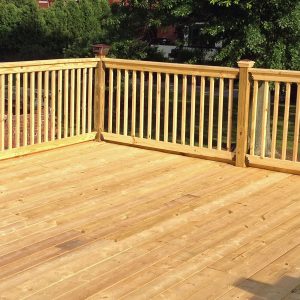 Cedar deck railing